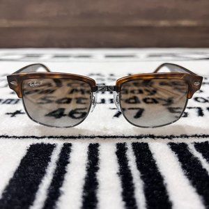 RayBan RB4190 Matte Havana Brown Polarized Propionate Square Clubmaster